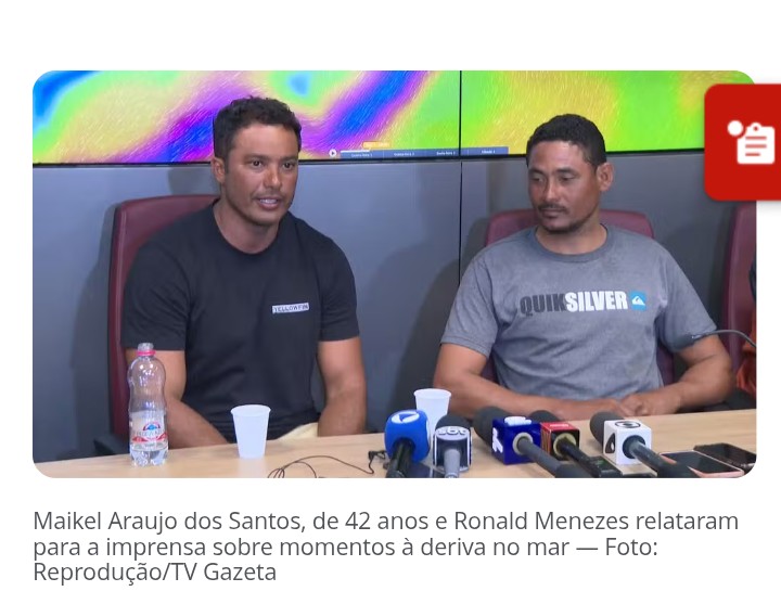 Empresário que passou 50 horas à deriva com amigo gravou vídeo de despedida para esposa grávida Dupla fez registros na pescaria antes de perceberem o problema na lancha. No terceiro dia em alto-mar, Maikel dos Santos gravou um vídeo em que pede desculpas à esposa por ter se arriscado na viagem.